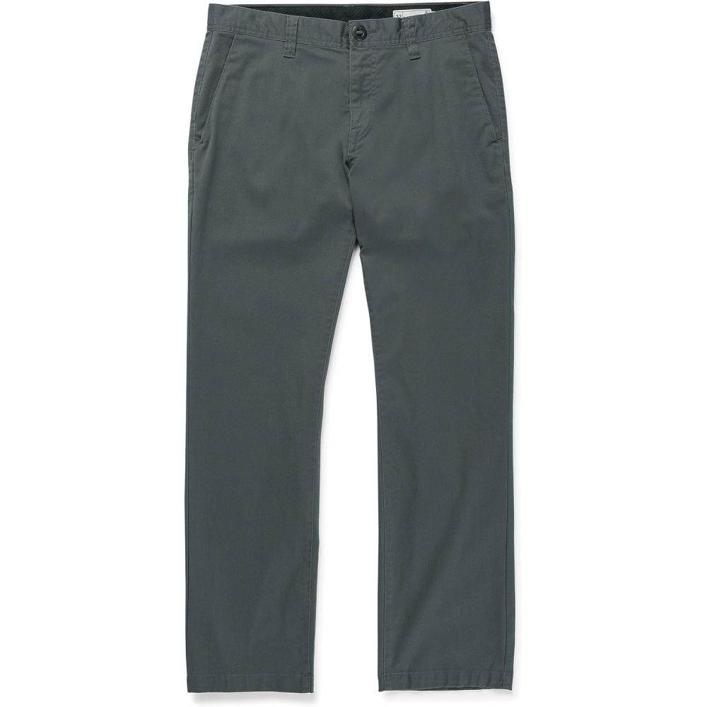image:imageVolcom Mens Frickin Modern Stretch Chino Pant Everyday Wear Slim Fit Stretch Twill PantsDark Slate