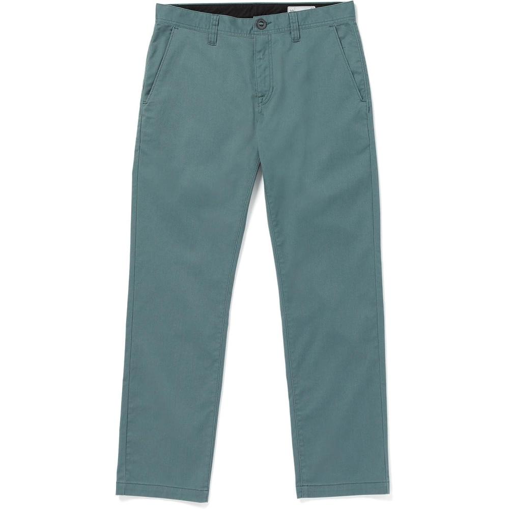 image:imageVolcom Mens Frickin Modern Stretch Chino Pant Everyday Wear Slim Fit Stretch Twill PantsService Blue