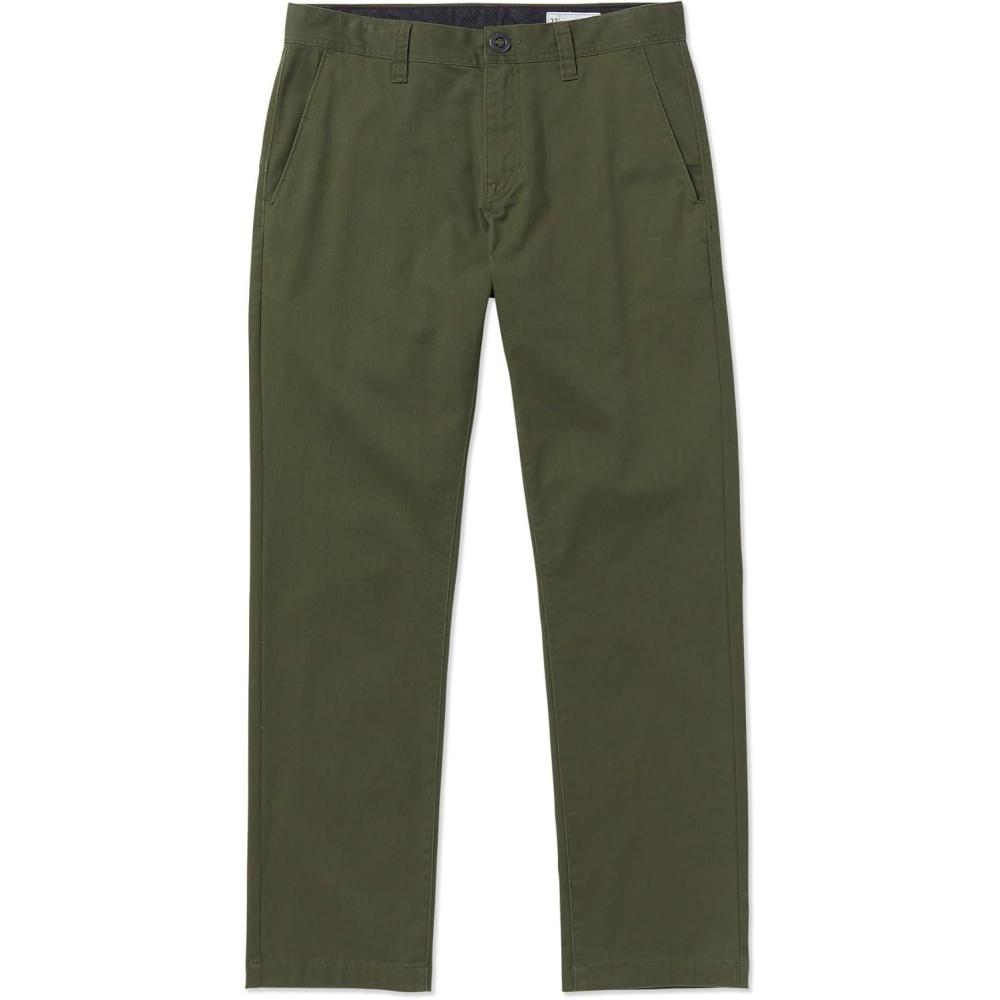 image:imageVolcom Mens Frickin Modern Stretch Chino Pant  Everyday Wear Slim Fit Stretch Twill PantsSquadron Green