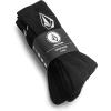 Volcom Men’s Full Stone Sock 3-Pack(Black)