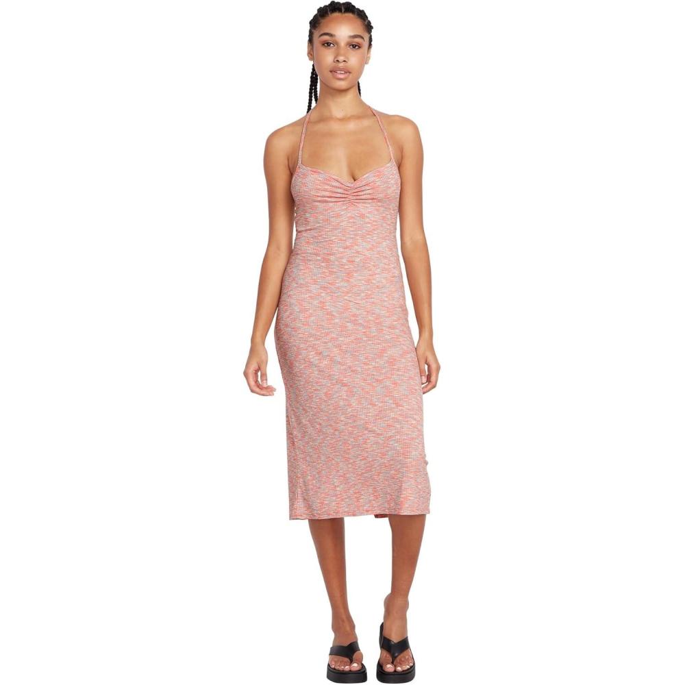 image:imageVolcom Womens Race 2 Space Fitted Midi Length Halter DressMulti