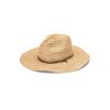 Volcom womens Voldora Wide Brim Straw Fedora Sun Hat(Natural)
