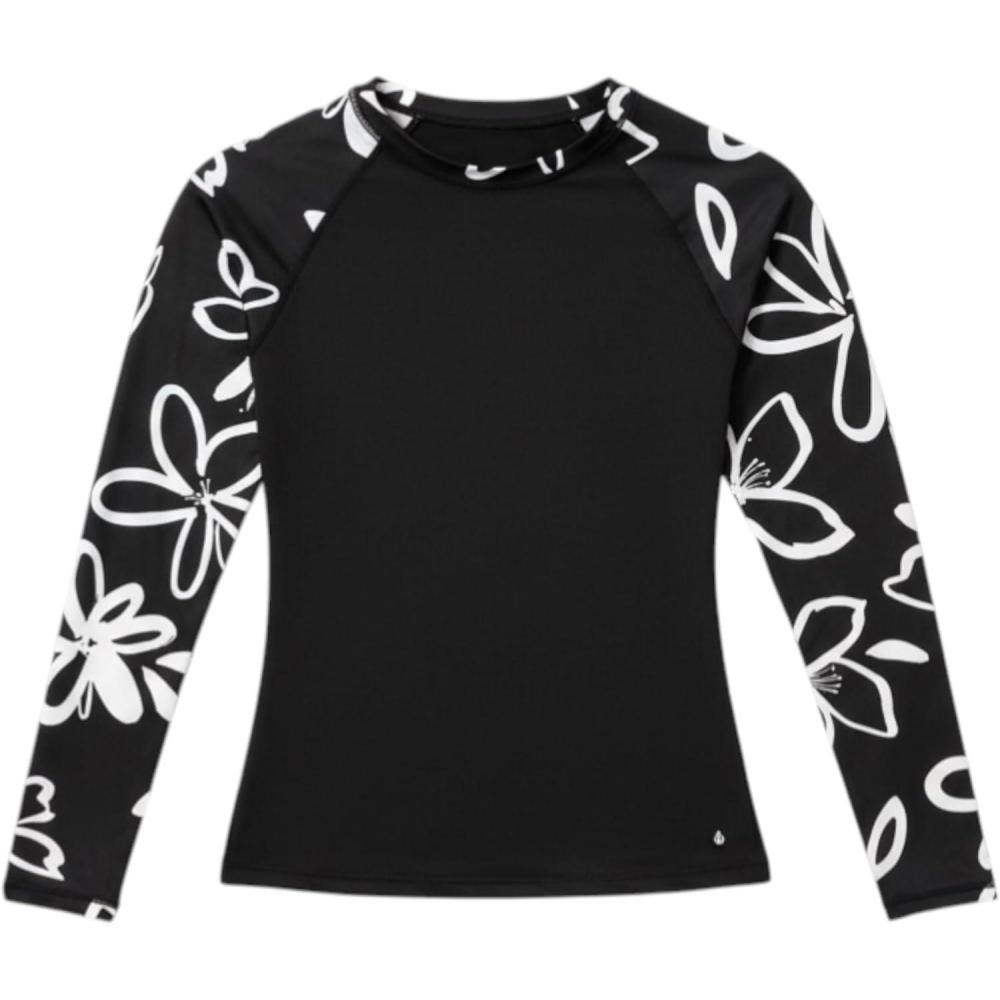 image:imageVolcom Womens Simply Core Long Sleeve Rashguard UPF 50Almond Black