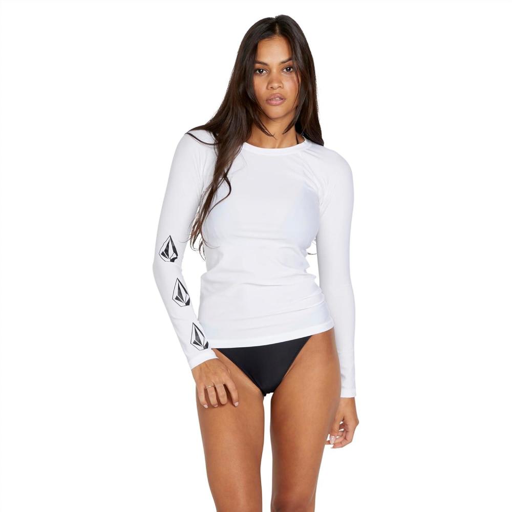 image:imageVolcom Womens Simply Core Long Sleeve Rashguard UPF 50Cloud