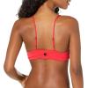 Volcom Simply Seam Less Vneck Bikini Top Swimwear(True Red)