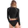 Volcom Women’s Simply Core Long Sleeve Rashguard UPF 50+(Onyx)