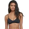 Volcom Simply Seam Less Vneck Bikini Top Swimwear(Black-c)