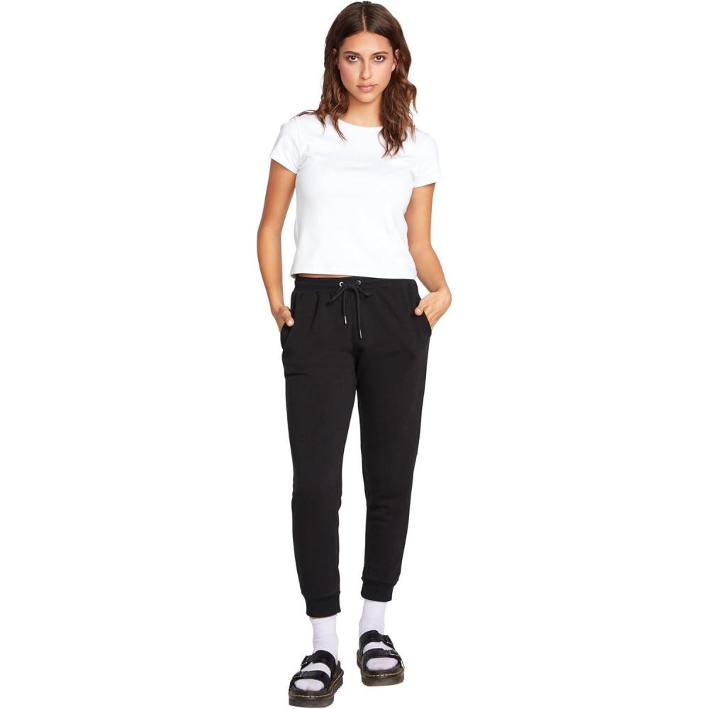 image:imageVolcom Womens Stone Stacked Slim Fit Jogger PantBlack