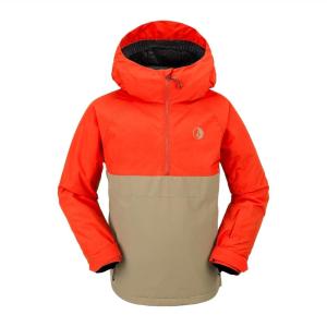 Volcom Boys’ Sluff Insulated Snowboard Winter Jacket(Orange Shock S4)