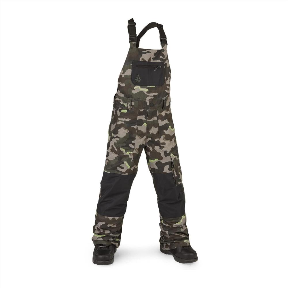 image:imageVolcom Boys Youth Barkley Bib Overall Snowboard PantArmy Camo