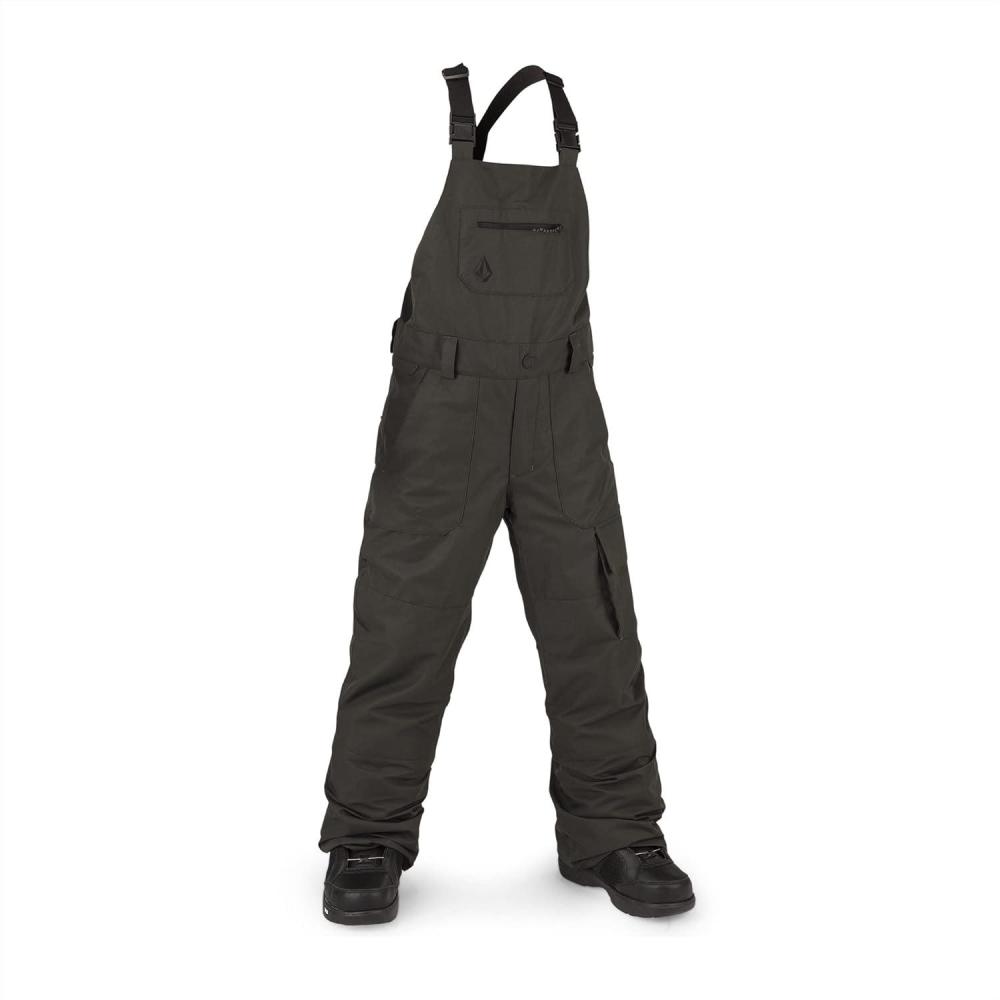image:imageVolcom Boys Youth Barkley Bib Overall Snowboard PantBlack Green
