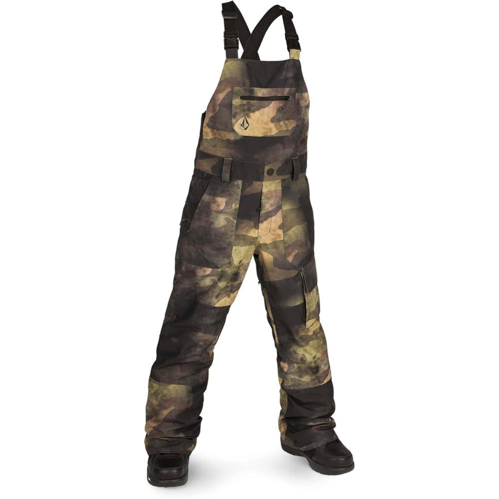 image:imageVolcom Boys Youth Barkley Bib Overall Snowboard PantCamouflage S3
