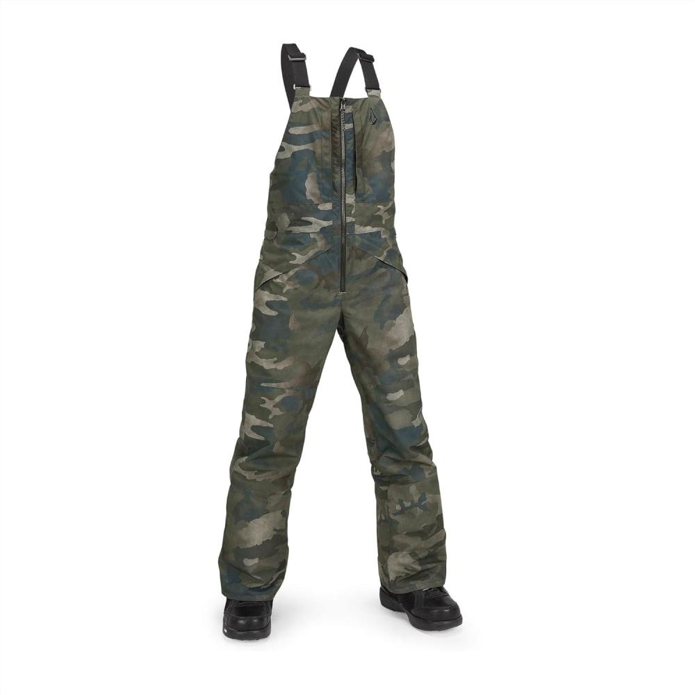 image:imageVolcom Boys Youth Barkley Bib Overall Snowboard PantCloudwash Camo S4