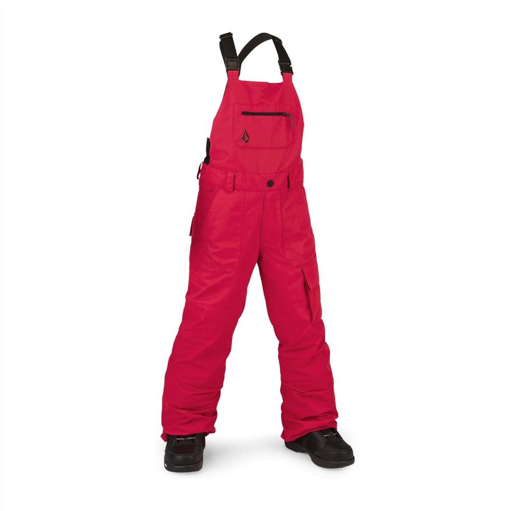 image:imageVolcom Boys Youth Barkley Bib Overall Snowboard PantRed