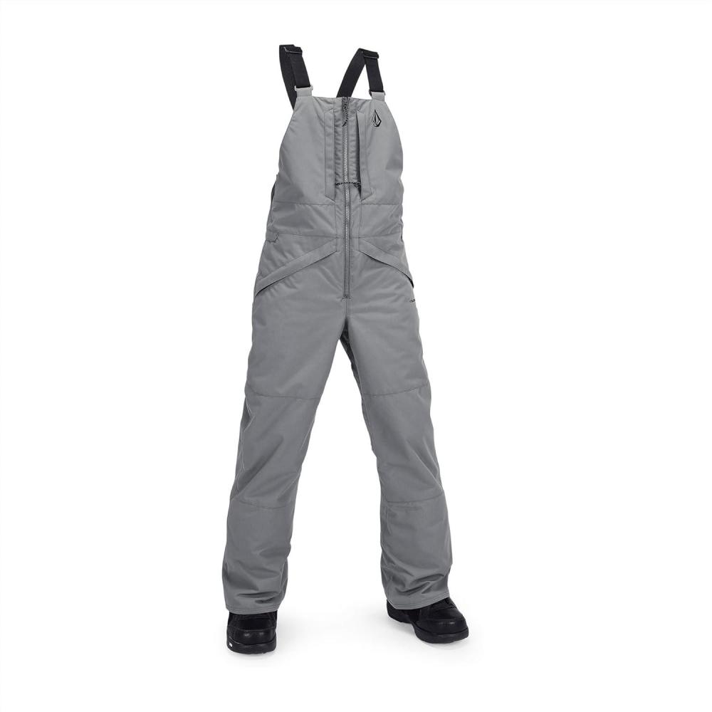image:imageVolcom Boys Youth Barkley Bib Overall Snowboard PantStorm Grey S4