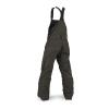 Volcom Boys’ Youth Barkley Bib Overall Snowboard Pant(Black Green)