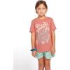 Volcom Girls’ Last Party Short Sleeve Tee(Mauve)