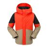 Volcom Boys’ Vernon Insulated Snowboard Winter Jacket(Orange Shock S4)