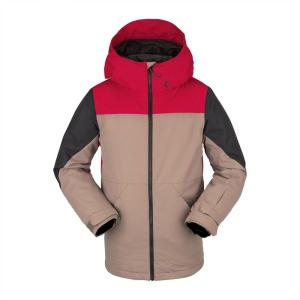 Volcom Boys’ Vernon Insulated Snowboard Winter Jacket(Red)