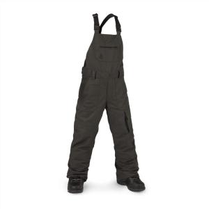 Volcom Boys’ Youth Barkley Bib Overall Snowboard Pant(Black Green)