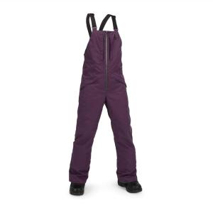 Volcom Boys’ Youth Barkley Bib Overall Snowboard Pant(Blackberry S4)