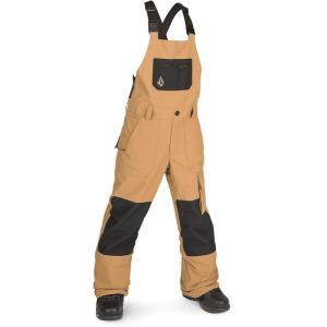 Volcom Boys’ Youth Barkley Bib Overall Snowboard Pant(Caramel S3)