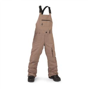 Volcom Boys’ Youth Barkley Bib Overall Snowboard Pant(Coffee)