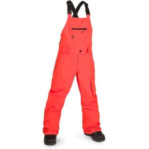 Volcom Boys’ Youth Barkley Bib Overall Snowboard Pant(Orange Shock S3)