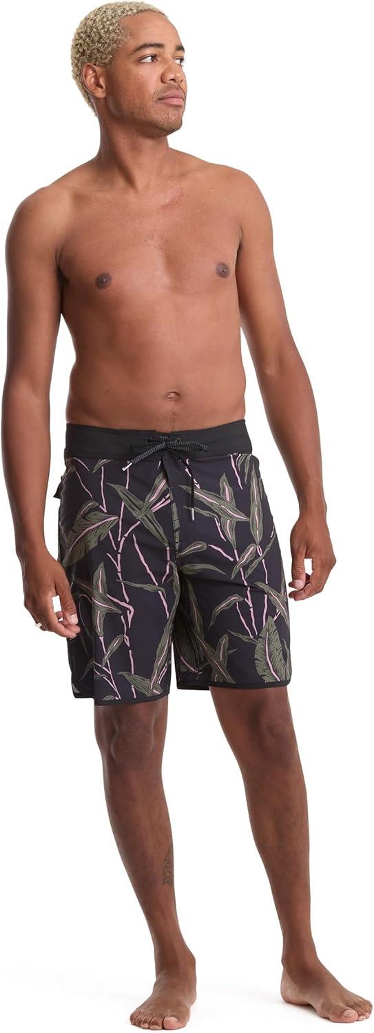 image:imageVolcom Mens Modtech 19 Boardshorts 4Way Stretch Performance Swim Trunks with Cinch Fly and Back PocketBlackonyx