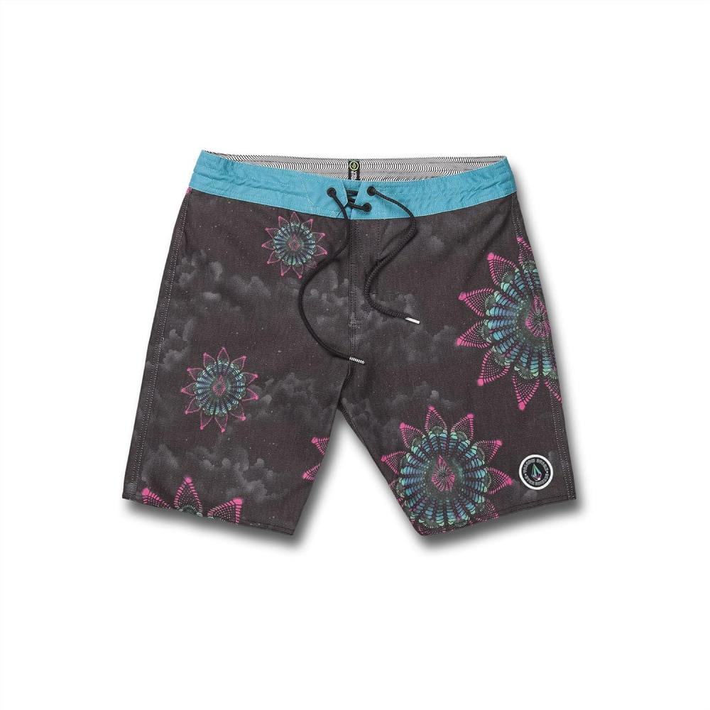 image:imageVolcom Mens 18 Boardshorts Stretch Swim Trunks with Drawstring Waist and Back Flap PocketJet