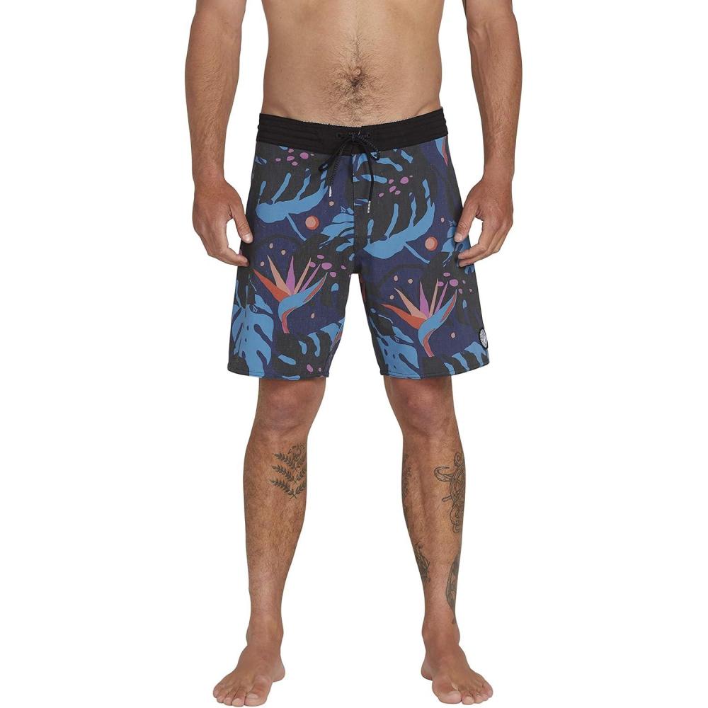 image:imageVolcom Mens 18 Boardshorts Stretch Swim Trunks with Drawstring Waist and Back Flap PocketNite