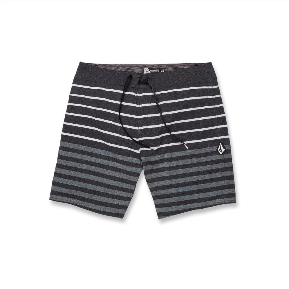 image:imageVolcom Mens Modtech 19 Boardshorts 4Way Stretch Performance Swim Trunks with Cinch Fly and Back PocketCaviar