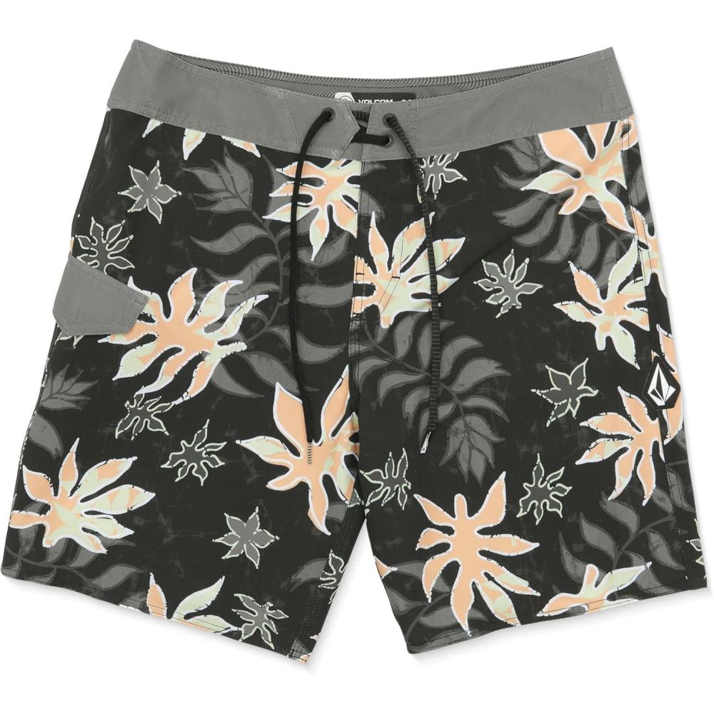 image:imageVolcom Mens Modtech 19 Boardshorts 4Way Stretch Performance Swim Trunks with Cinch Fly and Back PocketFloral