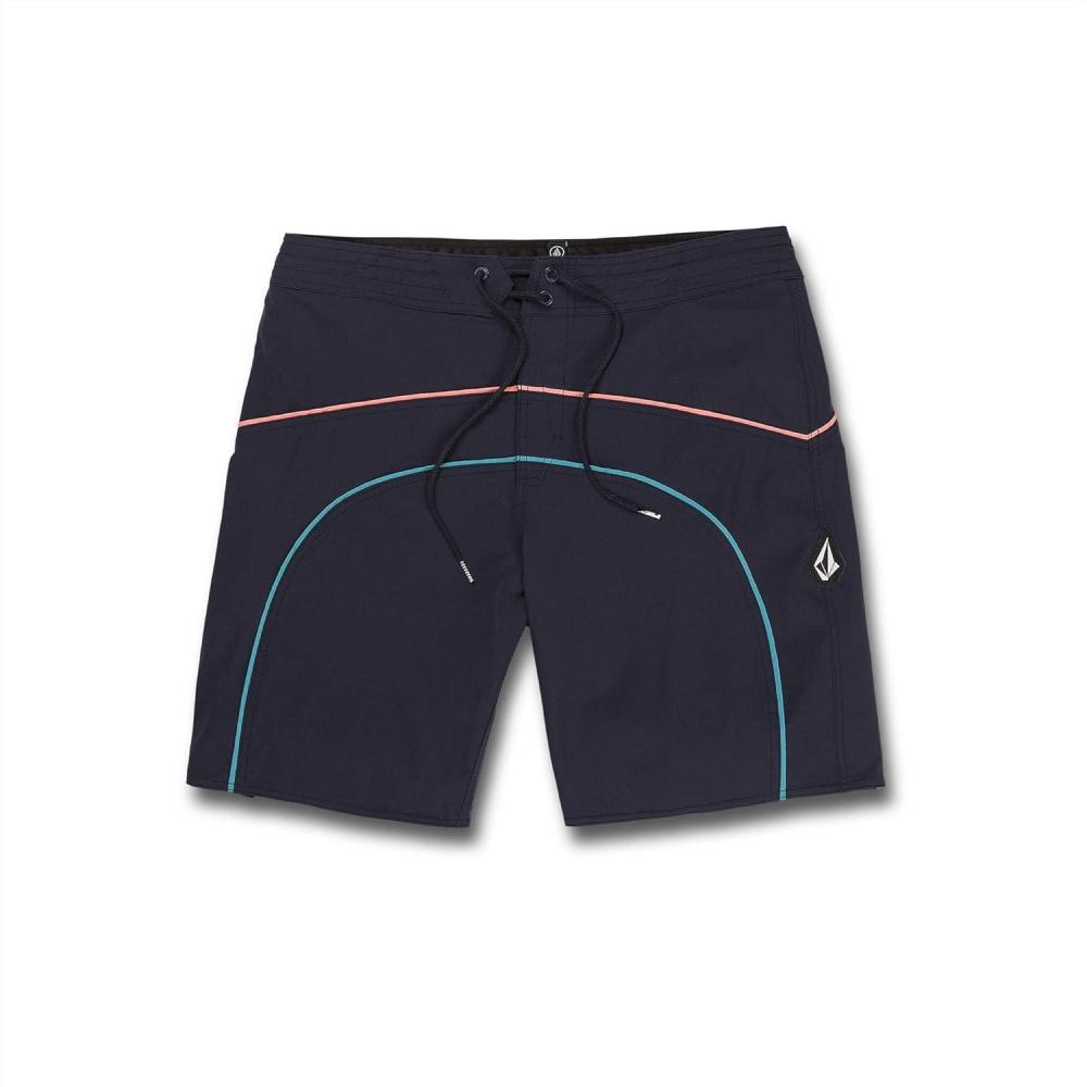 image:imageVolcom Mens Modtech 19 Boardshorts  4Way Stretch Performance Swim Trunks with Cinch Fly and Back PocketInk Nvy