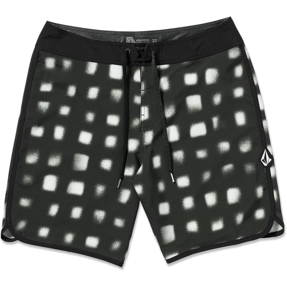 image:imageVolcom Mens Modtech 19 Boardshorts 4Way Stretch Performance Swim Trunks with Cinch Fly and Back PocketMidnight