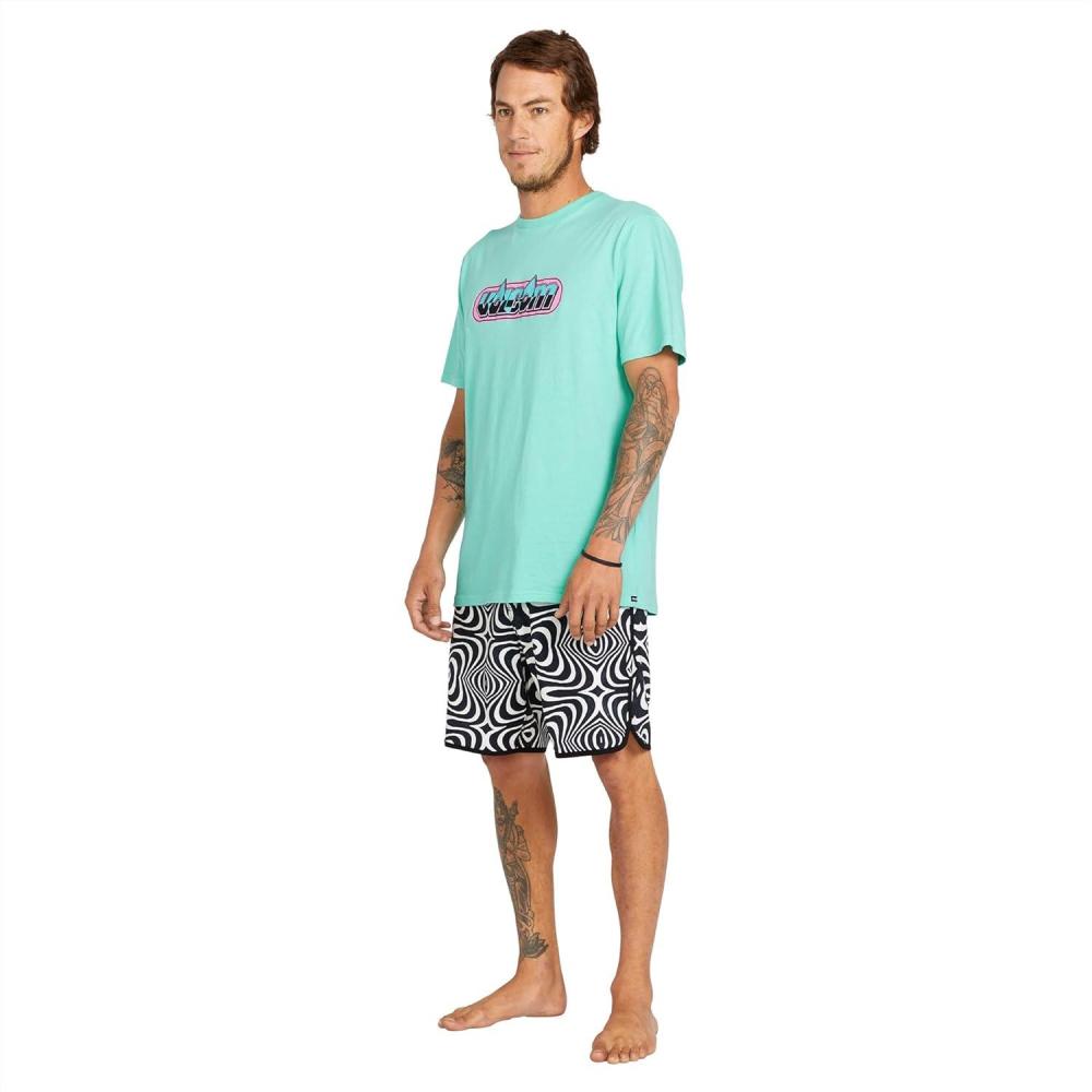 image:imageVolcom Mens Modtech 19 Boardshorts 4Way Stretch Performance Swim Trunks with Cinch Fly and Back PocketWhite
