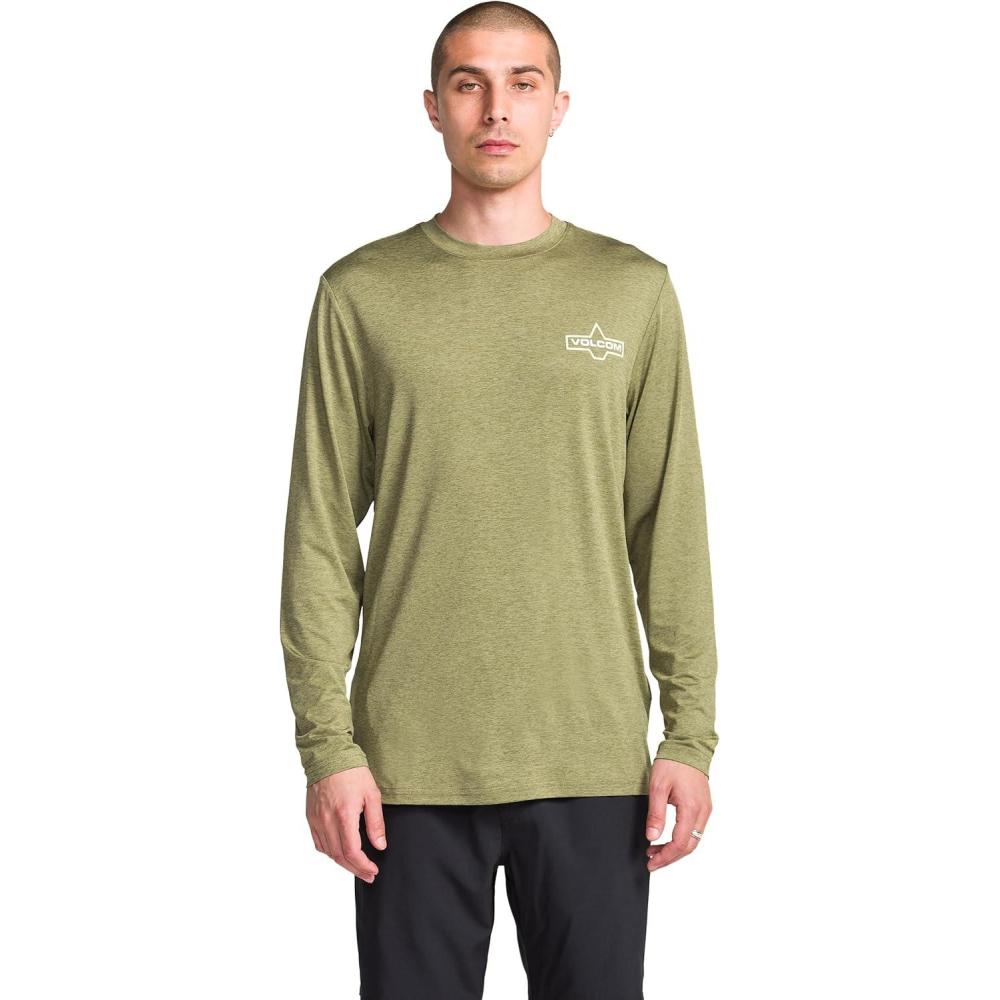 image:imageVolcom Mens Standard Taunt UPF 50 Long Sleeve Loose Fit RashguardWintermoss