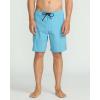 Volcom Men’s 18″ Boardshorts – Stretch Swim Trunks with Drawstring Waist and Back Flap Pocket(Used Blue)