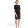 Volcom Men’s Deadly Stones Short Sleeve UPF 30+ Rashguard(Black Modstone)