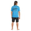 Volcom Men’s Deadly Stones Short Sleeve UPF 30+ Rashguard(Tidal Blue)