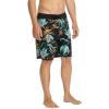 Volcom Men’s Mod-tech 19″ Boardshorts – 4-Way Stretch Performance Swim Trunks with Cinch Fly and Back Pocket(Black Green)