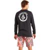 Volcom Men’s Standard Taunt UPF 50+ Long Sleeve Loose Fit Rashguard(Black Out)