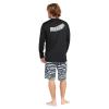 Volcom Men’s Standard Taunt UPF 50+ Long Sleeve Loose Fit Rashguard(Black Pistol)