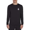 Volcom Men’s Standard Taunt UPF 50+ Long Sleeve Loose Fit Rashguard(Jet)