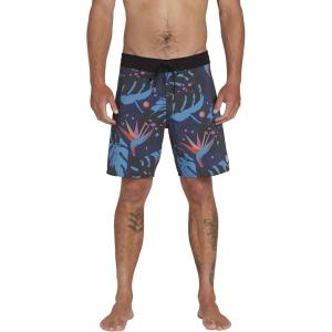 Volcom Men’s 18″ Boardshorts – Stretch Swim Trunks with Drawstring Waist and Back Flap Pocket(Nite)