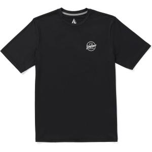 Volcom Men’s Deadly Stones Short Sleeve UPF 30+ Rashguard(Black Stone)
