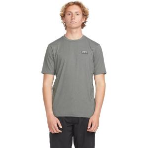 Volcom Men’s Deadly Stones Short Sleeve UPF 30+ Rashguard(Heather Grey Modstone)