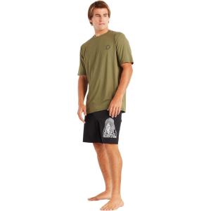 Volcom Men’s Deadly Stones Short Sleeve UPF 30+ Rashguard(Military Faulter)