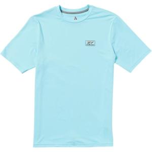 Volcom Men’s Deadly Stones Short Sleeve UPF 30+ Rashguard(Resin Blue Modstone)