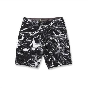 Volcom Men’s Mod-tech 19″ Boardshorts – 4-Way Stretch Performance Swim Trunks with Cinch Fly and Back Pocket(Ebony)
